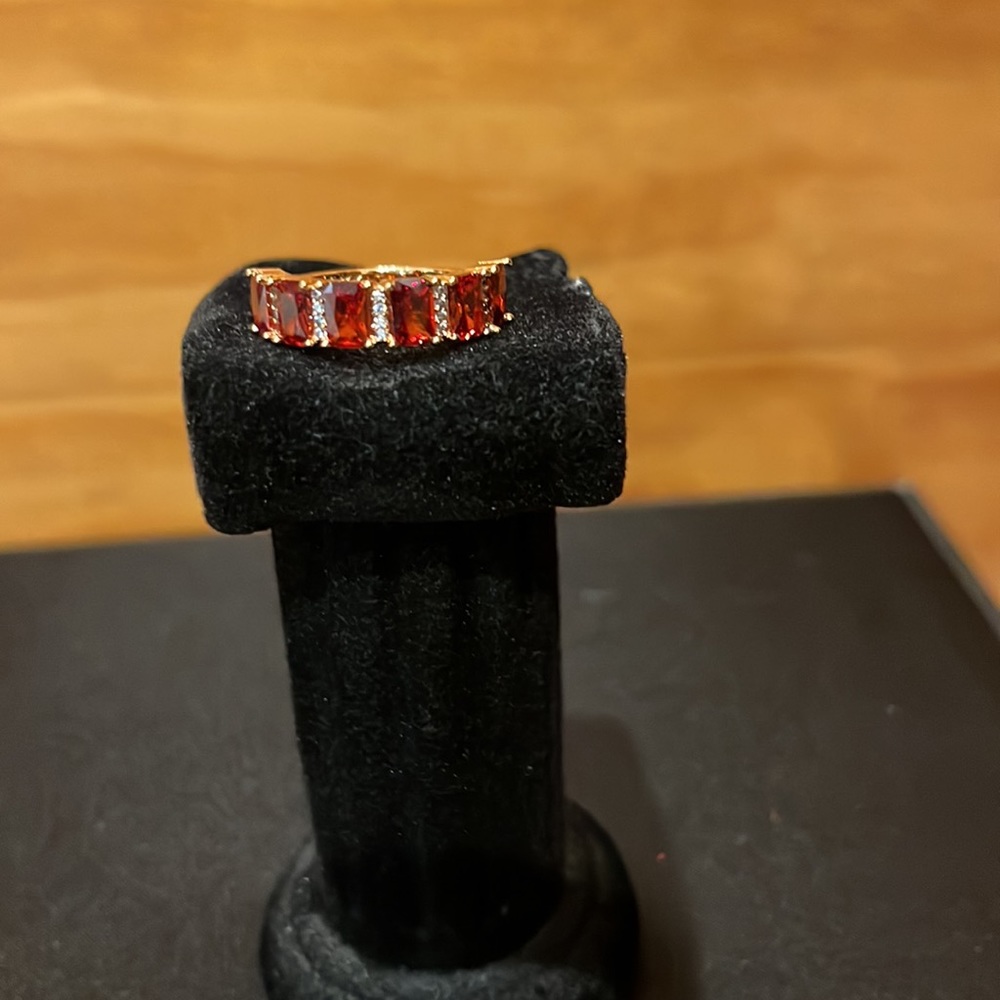 Gem Stone Ring 18k Rose Gold Plated - Picture 7 of 9